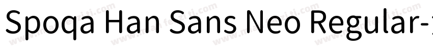 Spoqa Han Sans Neo Regular字体转换